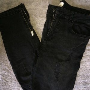 Low-Mid Rise Ripped Jeans